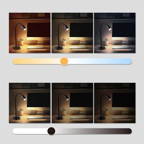 DAMI Small Desk Lamp with Flexible Gooseneck, USB Reading Light - Image 4
