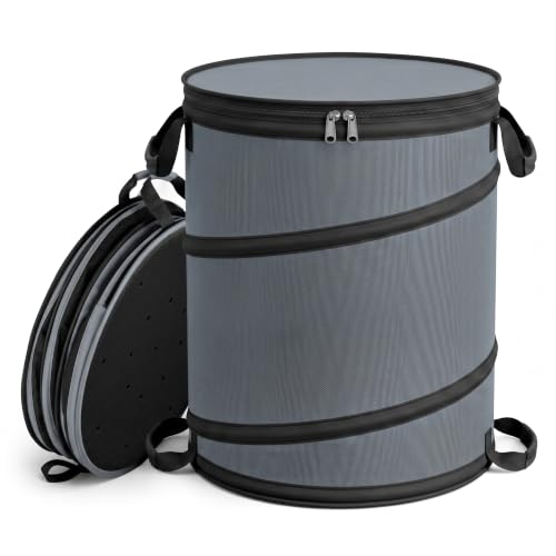 23Gallon Collapsible Pop Up Camping Trash Can with Hard - Image 1