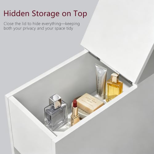 VECELO Slim Bathroom Storage Cabinet, Small Narrow Storage - Image 4