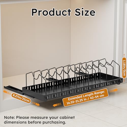 Pull-out Pots and Pans Organizer Under Cabinet - 1 Pack - Image 3
