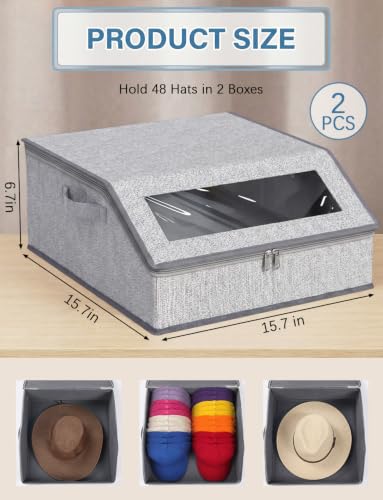2 Pack Hat Organizer for Baseball Caps, Stackable Hat - Image 4
