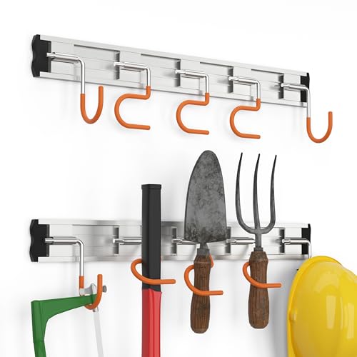HUPBIPY 34.5'' Aluminum Alloy Garden Tool Organizer Wall - Image 6