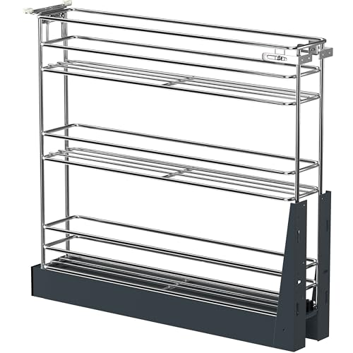 JOWBOOW 4 Inch Pull Out Spice Rack for 9 Inch Base Cabinet - Image 2