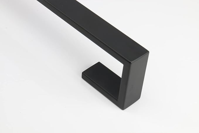 TocTen Bath Towel Rack - Square Base Thicken SUS304 Stainless Steel Towel Bar for Bathroom, Bathroom Bar Accessories Towel Rod Heavy Duty Wall Mounted Towel Holder (Matte Black, 24 Inch)