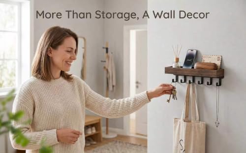 Wall Mounted Key Hanger with Shelves - Decorative Mailing - Image 6