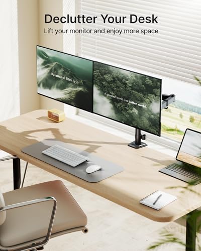 monTEK Heavy-Duty Dual Monitor Stand for 17-32", 22 lbs Each - Image 3