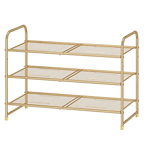 Simple Trending 3-Tier Shoe Rack, Stackable Shoe Shelf Storage - Image 2