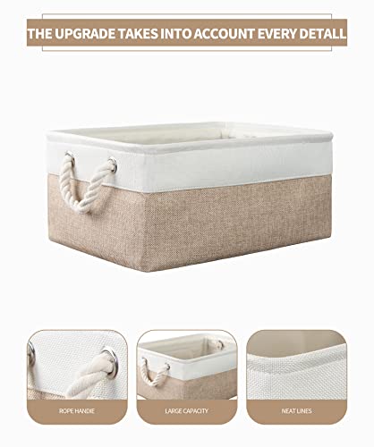 8 Pack Storage Basket Bins - Decorative Baskets Bulk Storage Box - Image 4