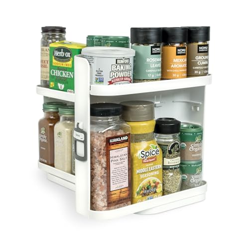 Cabinet Caddy SNAP! Spice Rack Organizer for Cabinet, 4 Adjustable Shelves