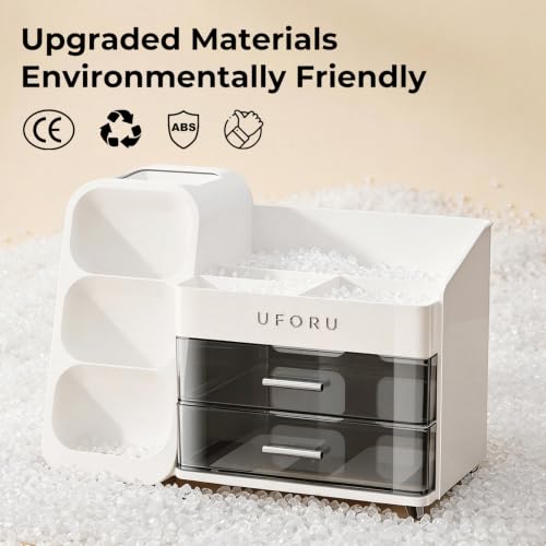 UFORU Makeup Organizer Countertop with Brush Holder for Vanity - Image 5