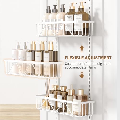 Delamu White Narrow 6-Tier Over the Door Pantry Organizer - Image 4