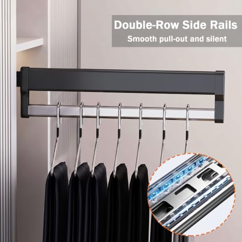 Valet Rod for Closet Pull Out, Adjustable Pants Rack Rail - Image 4