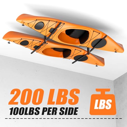 TORACK Heavy-Duty Ceiling Kayak Rack for Garage, Ceiling - Image 7