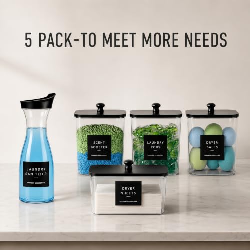 4+1 Pack Laundry Pods Containers & Dryer Sheet Holder & - Image 6