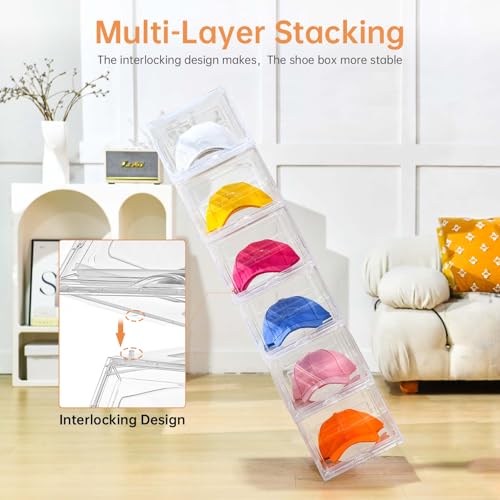 Stackable Clear Hat Organizer for Baseball Caps | Home Organization - Image 5