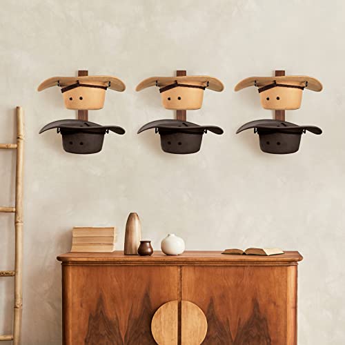 Cowboy Hat Holder, 3-Piece Wall Mount Cowboy Hat Rack - Image 6