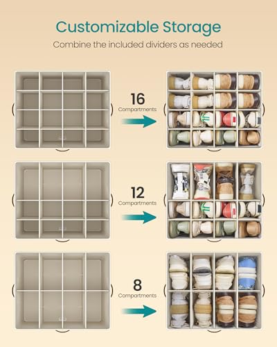 SONGMICS Shoe Organizer for Closet, Fabric Bins, Fit | All Products - Image 5