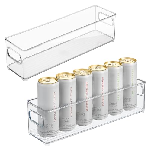 iDesign Stackable Fridge Bin with Handles, Set of 2, Clear - Image 2