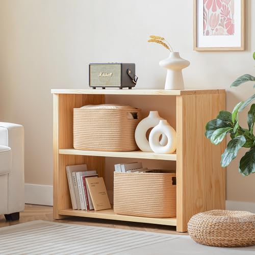 4 Pack Storage Baskets for Organizing, Shelf Baskets with Handles - Image 6