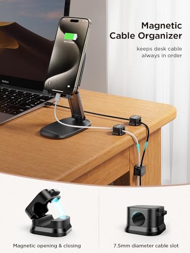 JOYROOM 9 Pack Magnetic Cable Clips Cord Organizer Adhesive Wire - Image 3