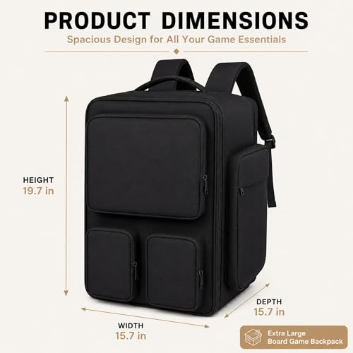 Abbylike Board Game Bag, Large Board Game Backpack | Travel Essentials - Image 3