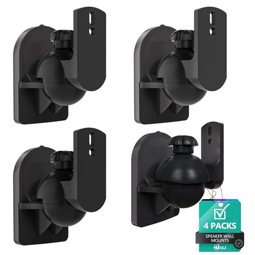 WALI Small Surround Sound Speaker Mount with Adjustable Swivel - Image 2