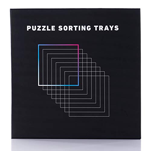 8 Black Puzzle Sorting Trays with Lid 10" x 10" | Puzzle - Image 4