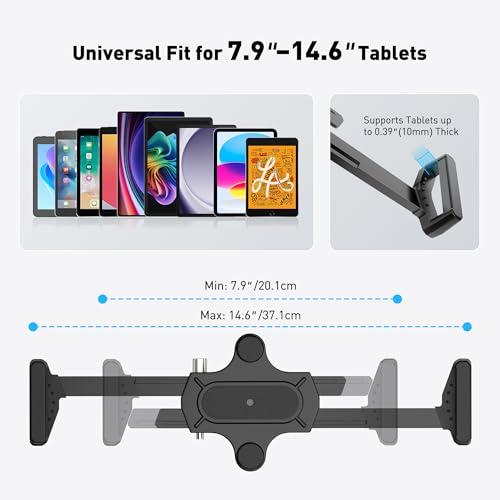 AboveTEK Anti-Theft iPad Wall Mount with Lock & Key, 360° - Image 4