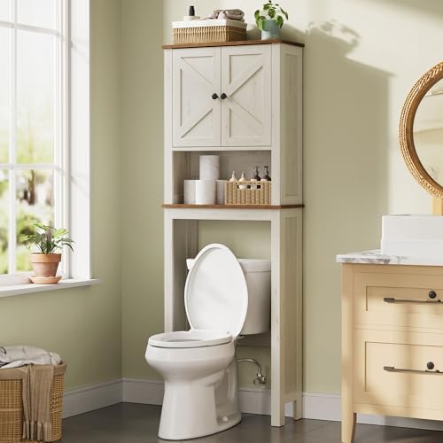 VASAGLE Over the Toilet Storage Cabinet, Doors - Image 2