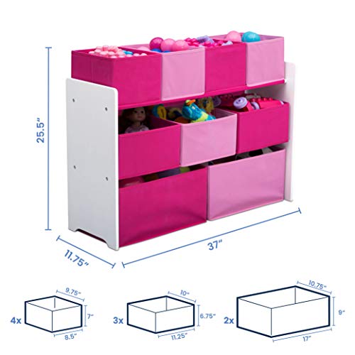 Delta Children Deluxe Multi-Bin Toy Organizer with Storage Bins - Image 6