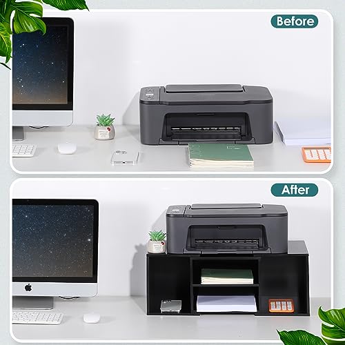Large Printer Stand, Adjustable Printer Table with Storage - Image 6