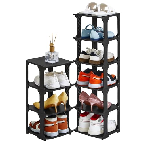 5 Tiers Vertical Shoe Rack, Narrow Free Standing Shoe - Image 2