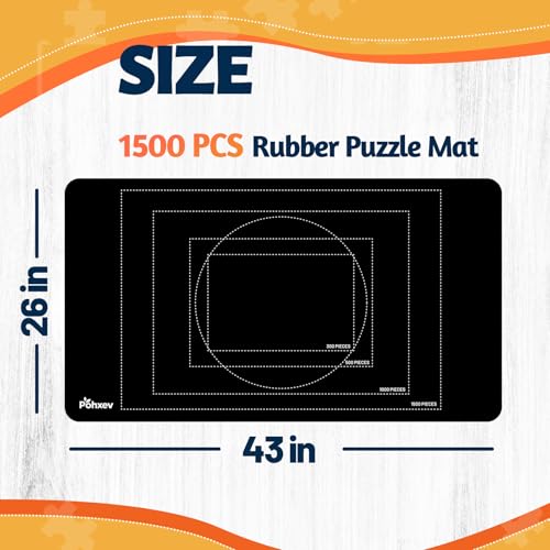 Pohxev Jigsaw Puzzle Mat Roll Up, Portable Saver Pad 43” x - Image 3