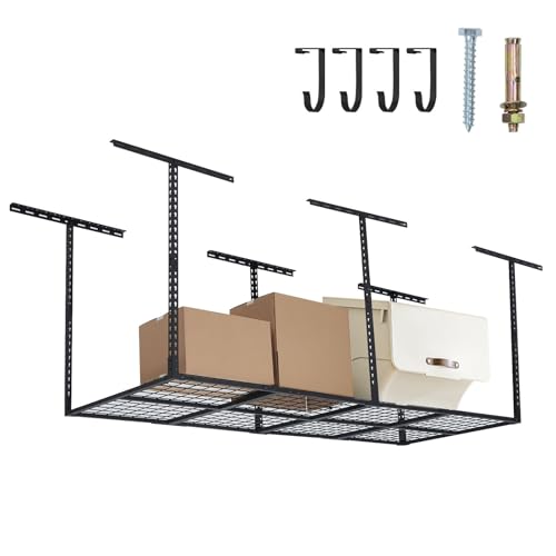 3x8FT Overhead Garage Storage Rack, 22"-40" Height | Garage Storage - Image 2