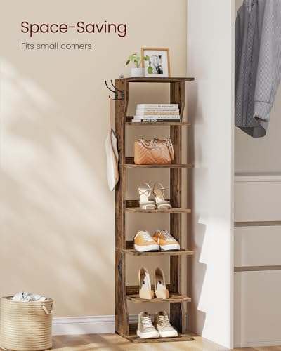 VASAGLE 7-Tier Vertical Shoe Rack, Narrow Shoe Storage - Image 5
