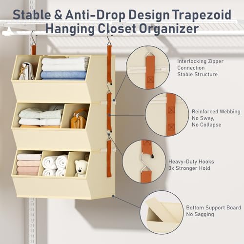 Hanging Closet Organizer Extra Large, Clothes Hanging - Image 5