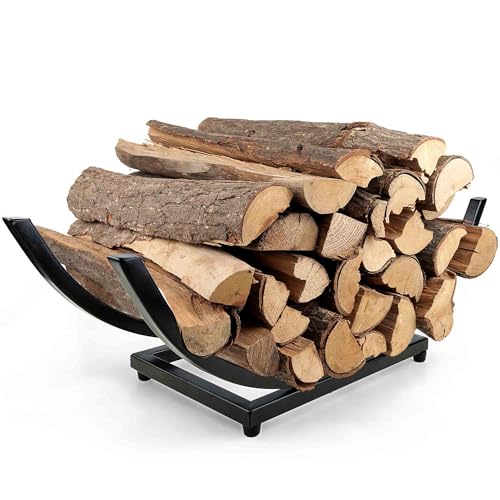 Curved Firewood Rack Holder Outdoor: 30 Inch Heavy-Duty - Image 2