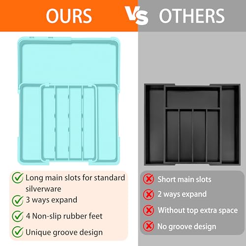 Expandable Silverware Drawer Organizer, Utensil Tray for Kitchen - Image 7