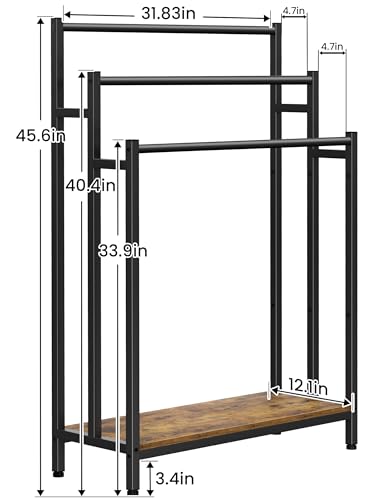 46" Extra Large Freestanding Towel Rack Stand | Bathroom Organizatio - Image 4