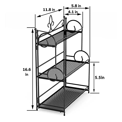 YIUKEA Bathroom Organizer Countertop - 3 Tier Spice Rack - Image 7