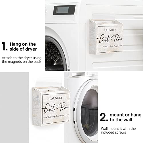 J JACKCUBE DESIGN Magnetic Lint Bin for Laundry Room, Lint Basket - Image 7