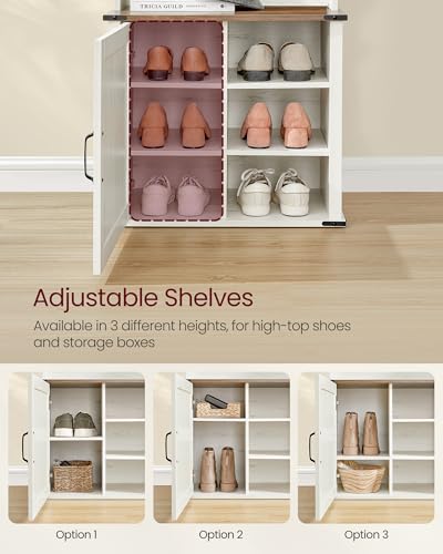 VASAGLE Hall Tree with Bench and Shoe Storage, 3 Tri-Hooks - Image 6