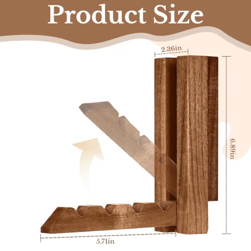2 Pack Wall Mounted Folding Drying Rack, Wood Hanger for Laundry - Image 3