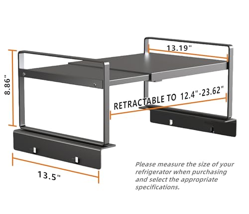 Adjustable Refrigerator/Washer Top Storage Rack - Image 3