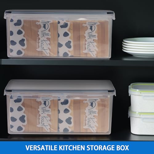 Tiawudi 2 Pack Bread Box, Plastic Bread Container - Image 6