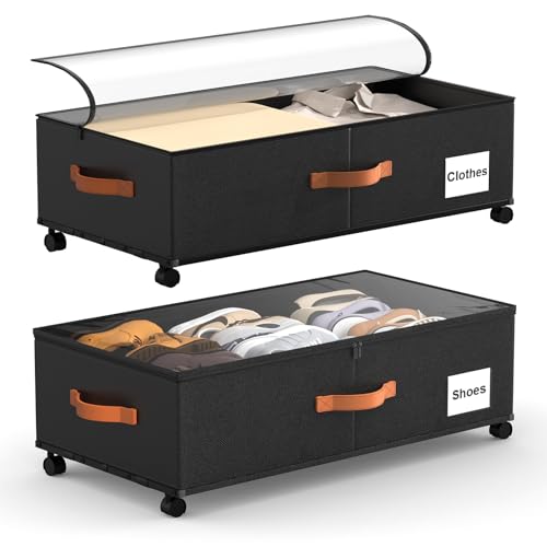Eastherry Under Bed Storage with Wheels, 2 Pack | Home Organization - Image 2