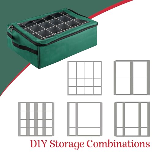 Ornament Storage Box - Zippered Organizer with 48 | Home Organization - Image 6
