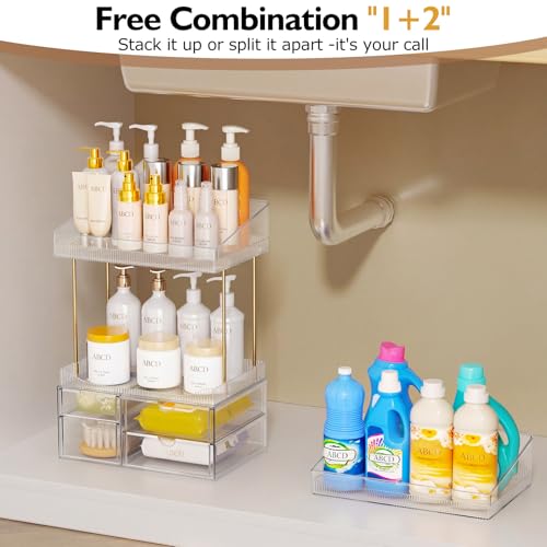 SNSLXH 4-Tier Clear Makeup Organizer Bathroom Storage - Image 4