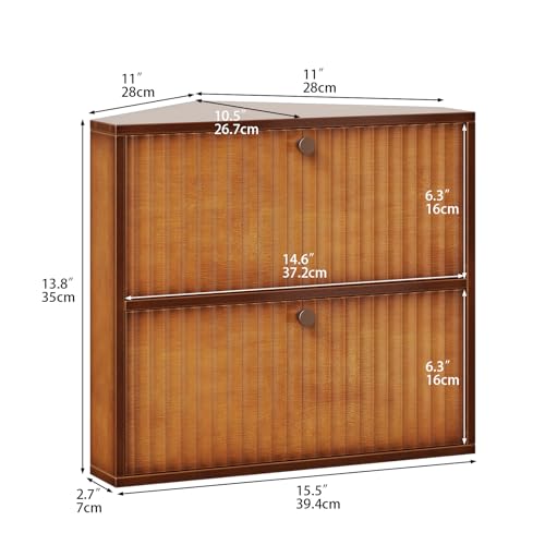 Trironsun Corner Bread Box for Kitchen Countertop Bamboo Two - Image 6
