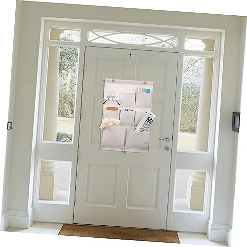 Hanging Storage Organizer Bag for Office Home Beige with Multi - Image 8